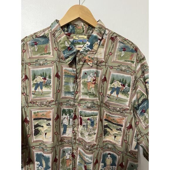 VTG Reyn Spooner Early Century Men's Golfers Button Down Shirt 2XLT Hawaiian - Picture 4 of 9